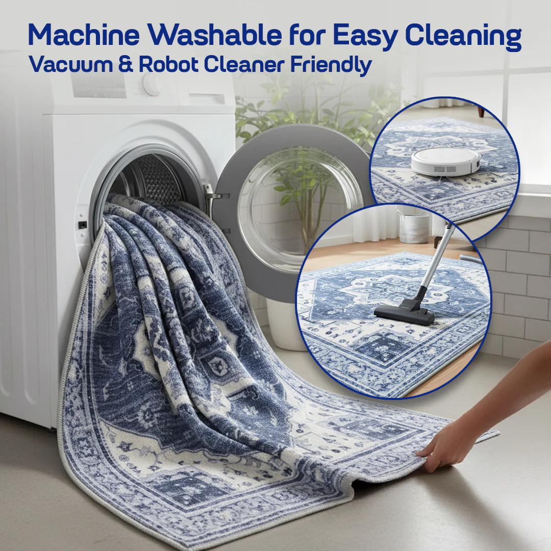 Muddy Mat® Admiral Washable Area Rugs for Living Room, Bedroom & Dining Room – Modern Soft Low Pile Non Slip Carpet – Pet Friendly Waterproof Foldable Rugs for Home - Image 13