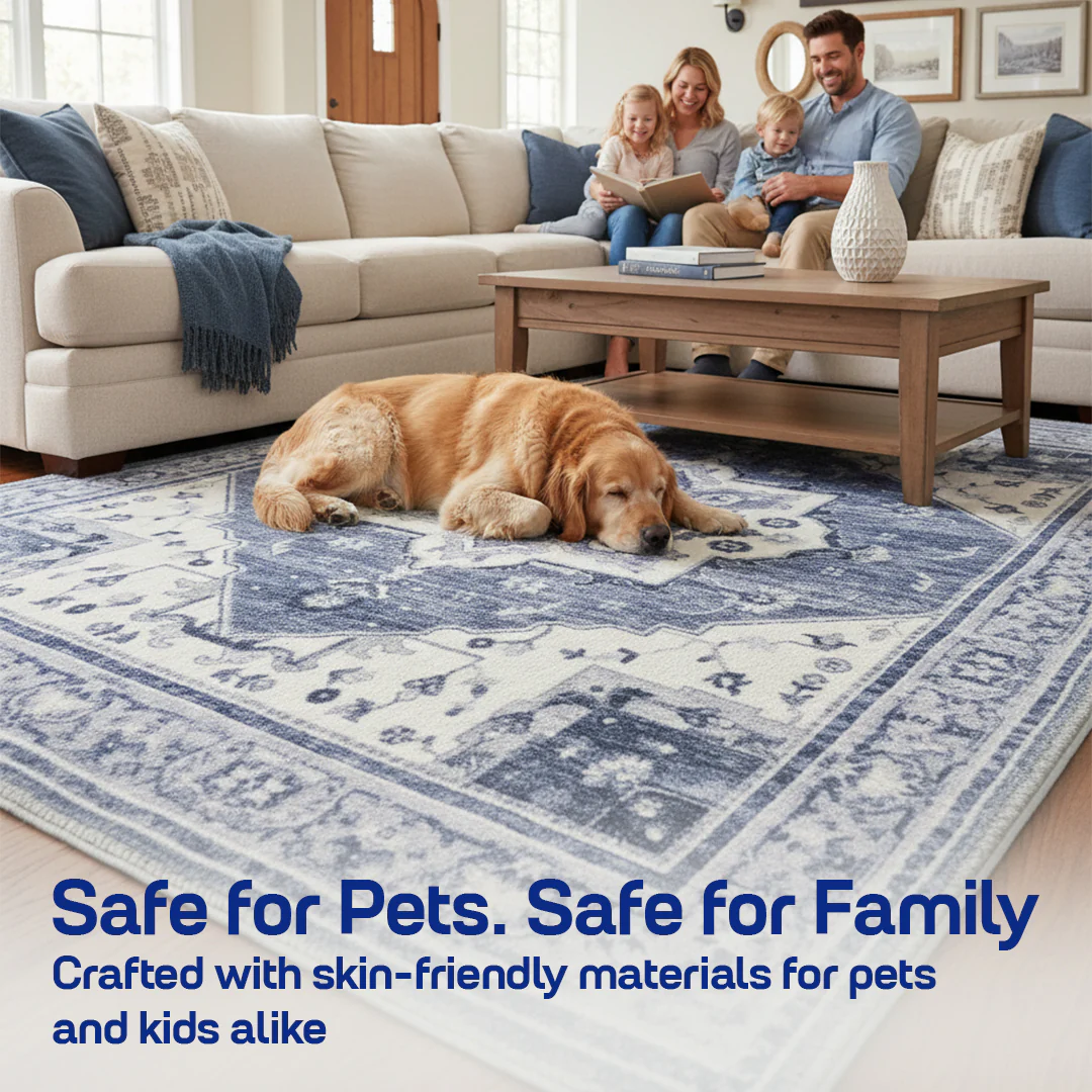 Muddy Mat® Admiral Washable Area Rugs for Living Room, Bedroom & Dining Room – Modern Soft Low Pile Non Slip Carpet – Pet Friendly Waterproof Foldable Rugs for Home - Image 5