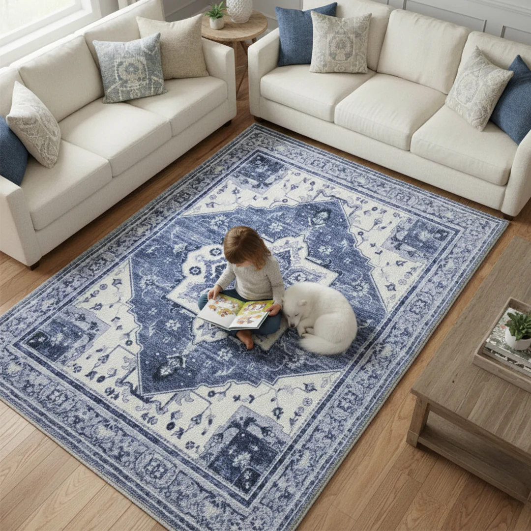 Muddy Mat® Admiral Washable Area Rugs for Living Room, Bedroom & Dining Room – Modern Soft Low Pile Non Slip Carpet – Pet Friendly Waterproof Foldable Rugs for Home - Image 7