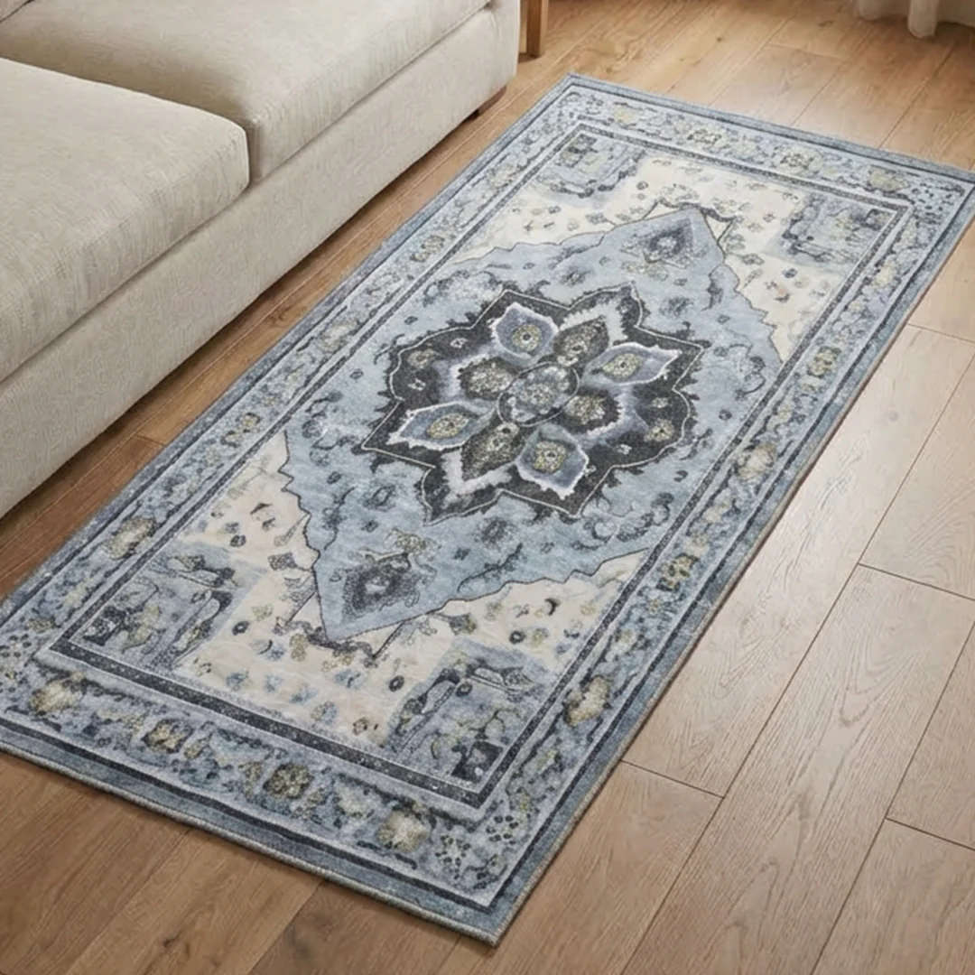 Muddy Mat® Azure Washable Area Rugs for Living Room, Bedroom & Dining Room – Modern Soft Low Pile Non Slip Carpet – Pet Friendly Waterproof Foldable Rugs for Home - Image 10