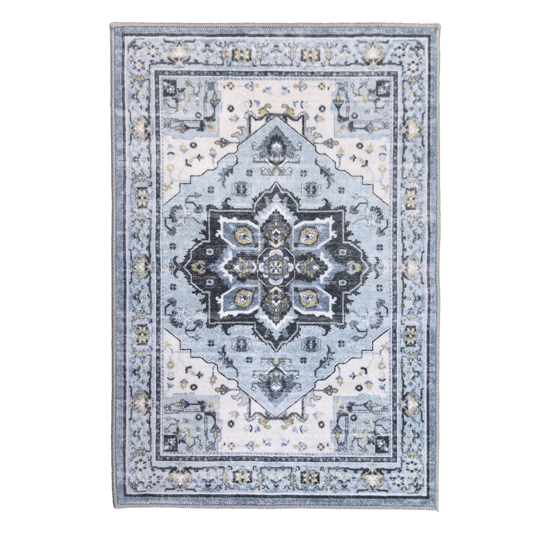 Muddy Mat® Azure Washable Area Rugs for Living Room, Bedroom & Dining Room – Modern Soft Low Pile Non Slip Carpet – Pet Friendly Waterproof Foldable Rugs for Home - Image 2