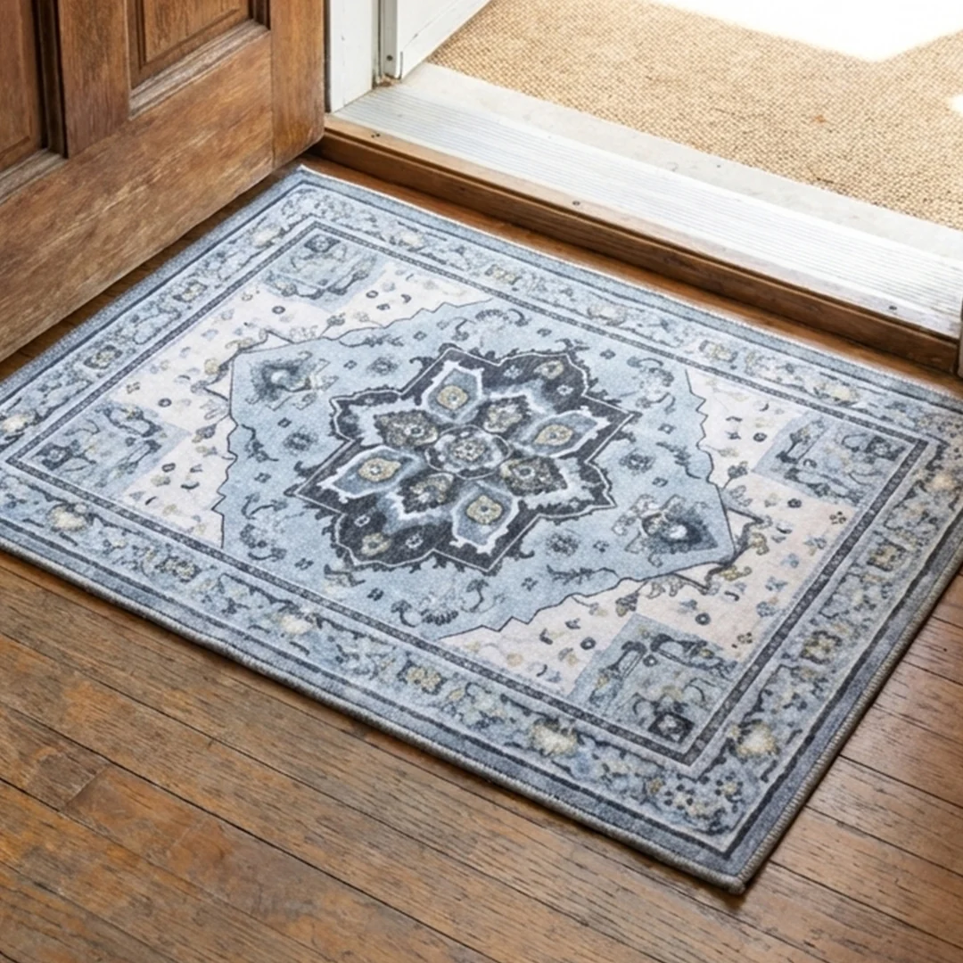 Muddy Mat® Azure Washable Area Rugs for Living Room, Bedroom & Dining Room – Modern Soft Low Pile Non Slip Carpet – Pet Friendly Waterproof Foldable Rugs for Home - Image 8