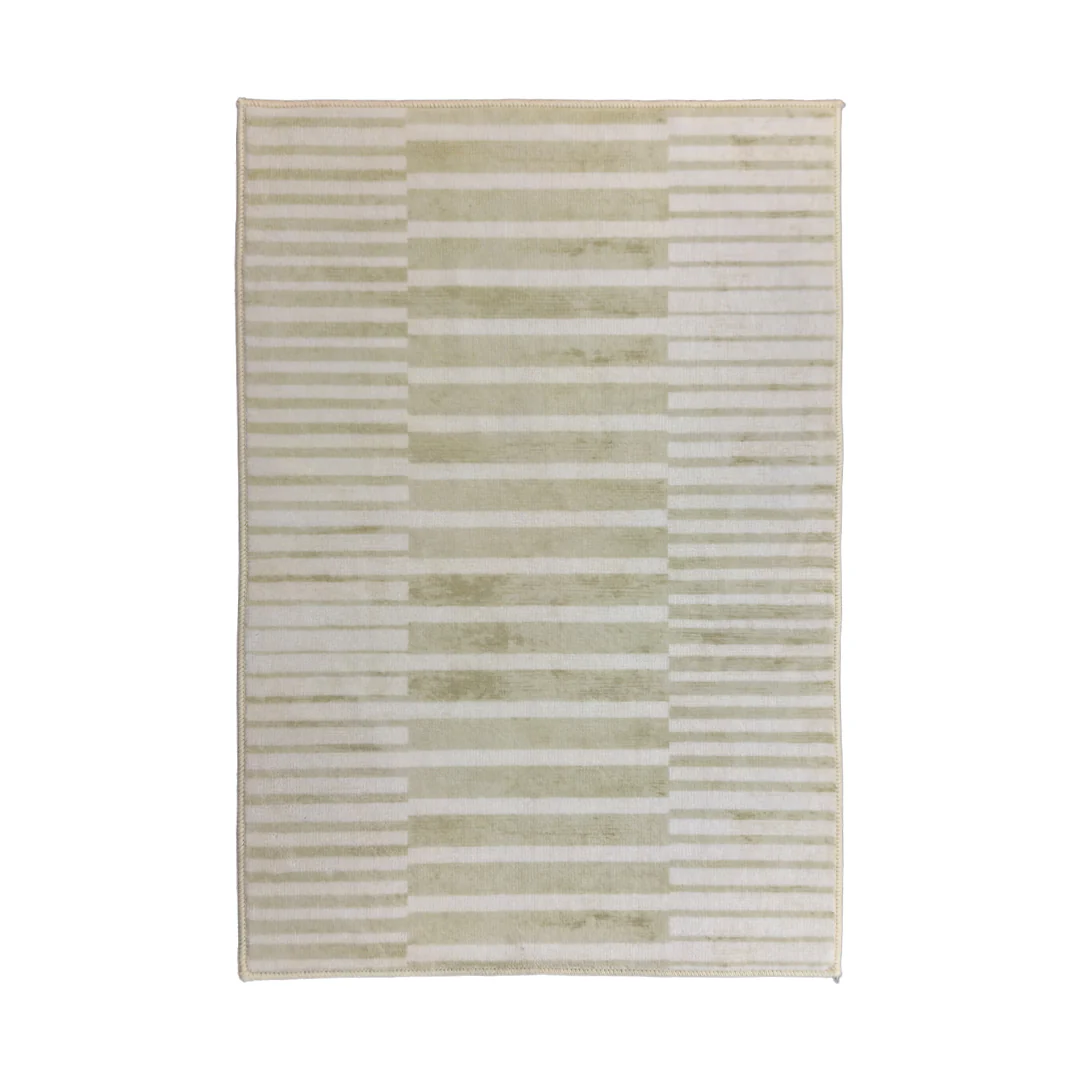 Muddy Mat® Creamline Washable Area Rugs for Living Room, Bedroom & Dining Room – Modern Soft Low Pile Non Slip Carpet – Pet Friendly Waterproof Foldable Rugs for Home - Image 2