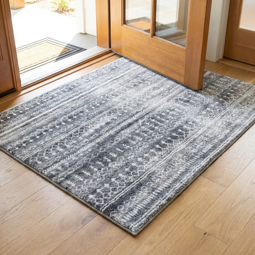 Muddy Mat® Greyline Washable Area Rugs for Living Room, Bedroom & Dining Room – Modern Soft Low Pile Non Slip Carpet – Pet Friendly Waterproof Foldable Rugs for Home - Image 13