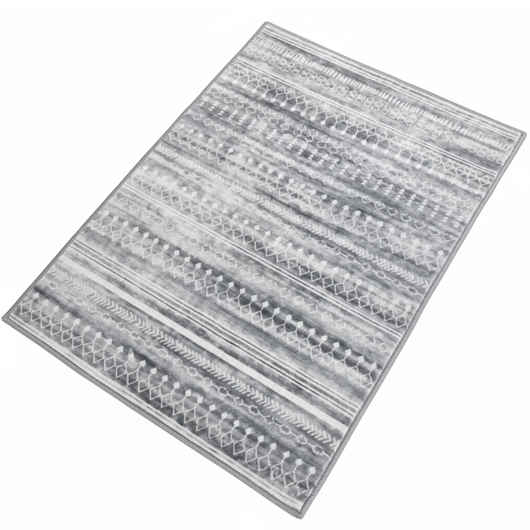 Muddy Mat® Greyline Washable Area Rugs for Living Room, Bedroom & Dining Room – Modern Soft Low Pile Non Slip Carpet – Pet Friendly Waterproof Foldable Rugs for Home - Image 5