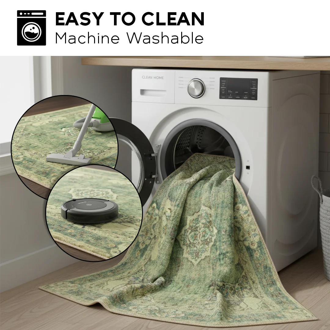 Muddy Mat® Majestic Washable Area Rugs for Living Room, Bedroom & Dining Room – Modern Soft Low Pile Non Slip Carpet – Pet Friendly Waterproof Foldable Rugs for Home - Image 10