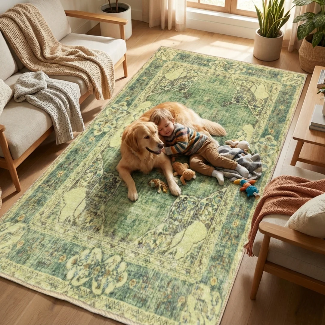 Muddy Mat® Majestic Washable Area Rugs for Living Room, Bedroom & Dining Room – Modern Soft Low Pile Non Slip Carpet – Pet Friendly Waterproof Foldable Rugs for Home - Image 17