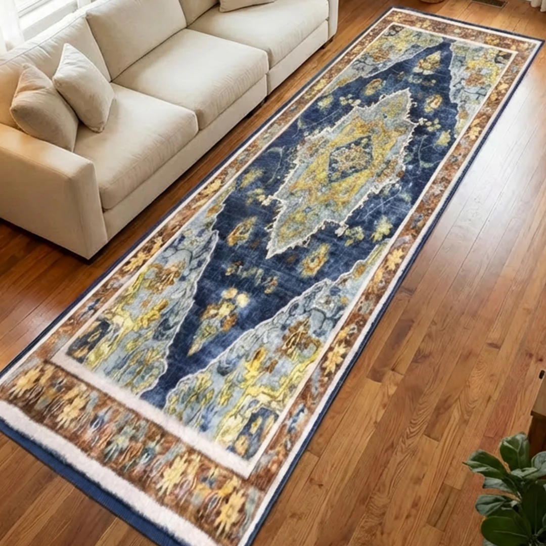Muddy Mat® Mosaic Washable Area Rugs for Living Room, Bedroom & Dining Room – Modern Soft Low Pile Non Slip Carpet – Pet Friendly Waterproof Foldable Rugs for Home - Image 16
