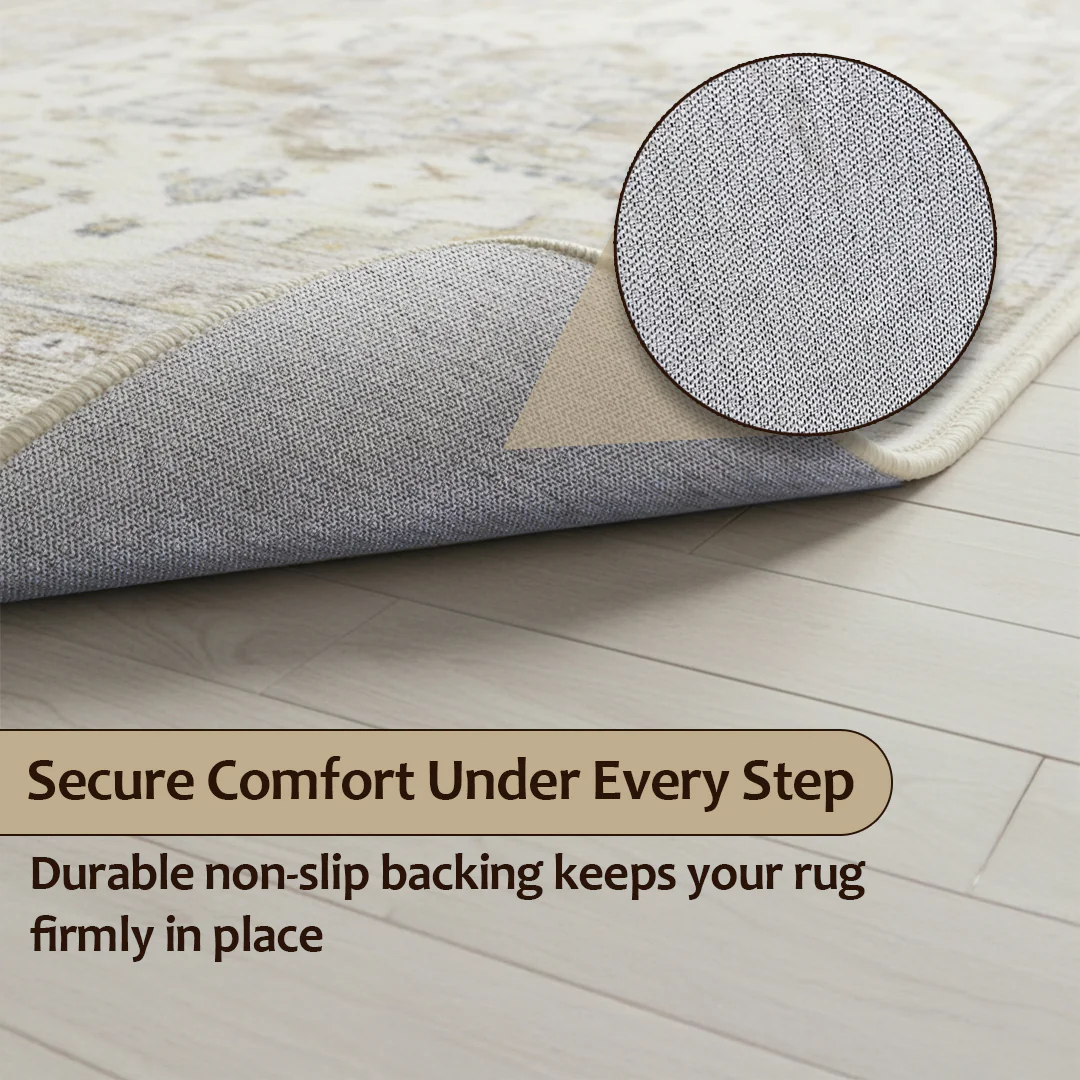 Muddy Mat® Tuscany Washable Area Rugs for Living Room, Bedroom & Dining Room – Modern Soft Low Pile Non Slip Carpet – Pet Friendly Waterproof Foldable Rugs for Home - Image 14
