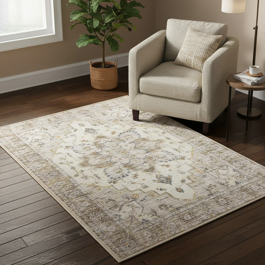 Muddy Mat® Tuscany Washable Area Rugs for Living Room, Bedroom & Dining Room – Modern Soft Low Pile Non Slip Carpet – Pet Friendly Waterproof Foldable Rugs for Home - Image 3