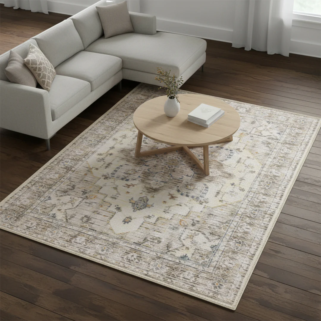 Muddy Mat® Tuscany Washable Area Rugs for Living Room, Bedroom & Dining Room – Modern Soft Low Pile Non Slip Carpet – Pet Friendly Waterproof Foldable Rugs for Home - Image 7