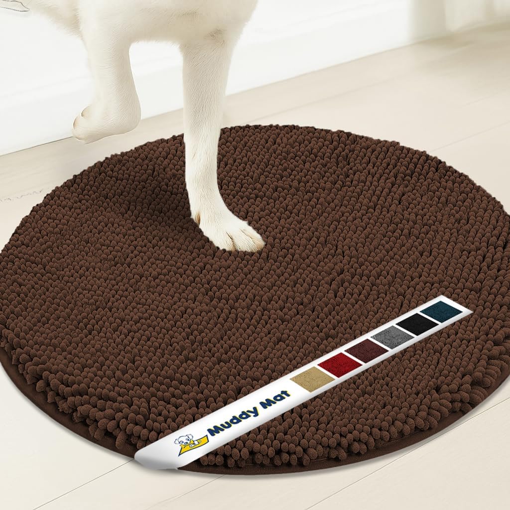 Muddy Mat® Super Absorbent Microfiber Dog Door Round Mat - Image 3